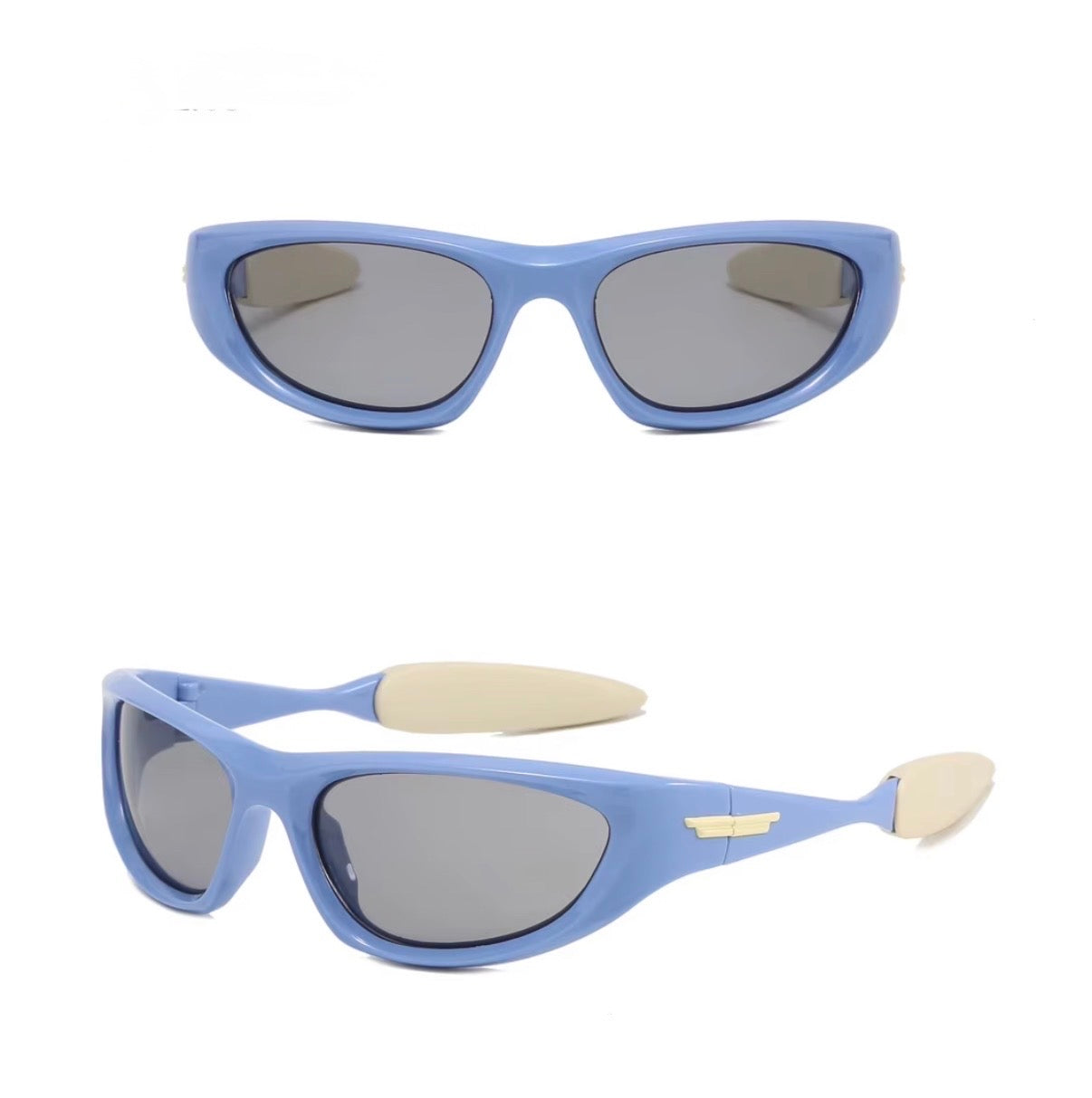 Wrap-Around Zonnebril Zwart & Blauw | Sportief & Trendy | UV400 Bescherming