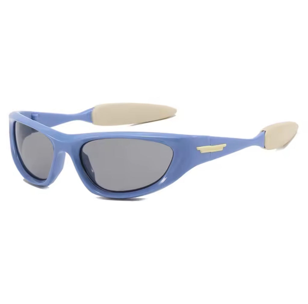 Wrap-Around Zonnebril Zwart & Blauw | Sportief & Trendy | UV400 Bescherming